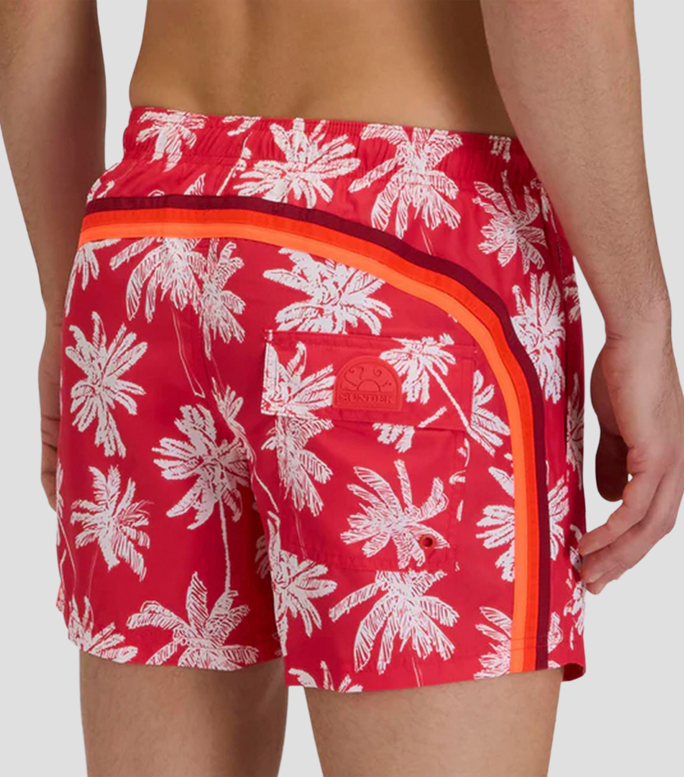 Traje de baño corto estampado Hombre